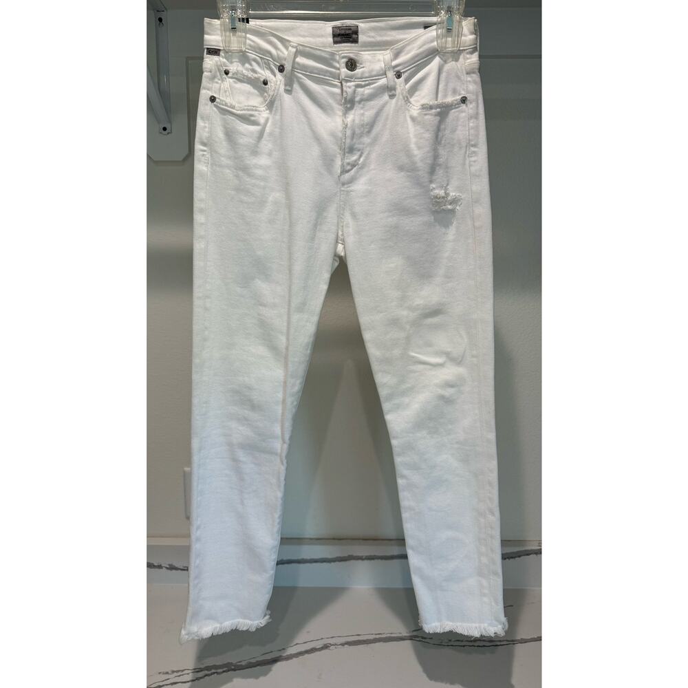 Citizens of Humanity Rocket Crop‎ High Rise Skinny White Size 29